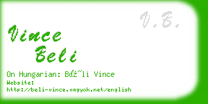 vince beli business card